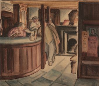 Pub interior, Corfe Castle, Dorset - Elsie Barling
