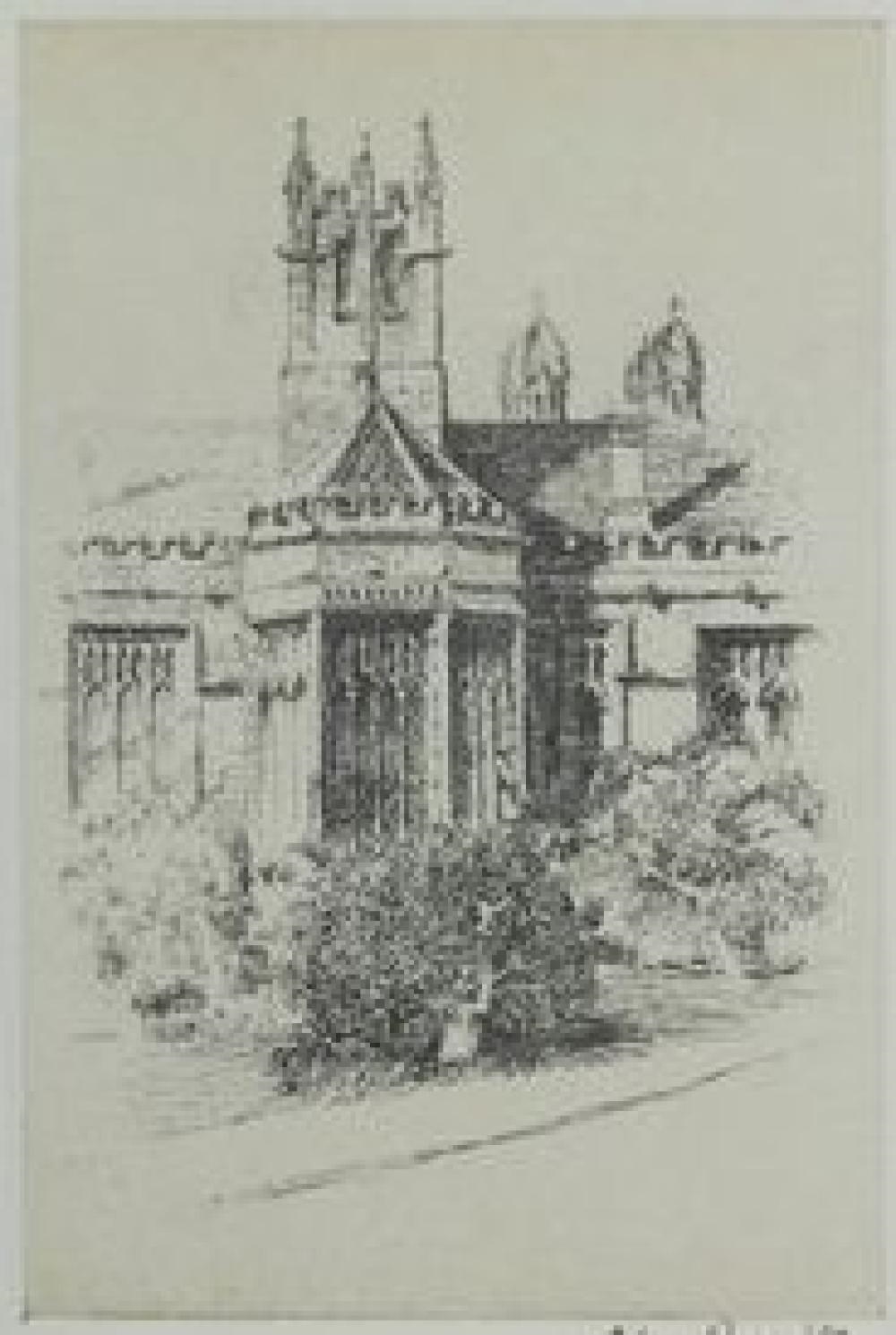 Artwork by Lloyd Rees, Old Medical School, Sydney University 1922, Made of Reproduction print
