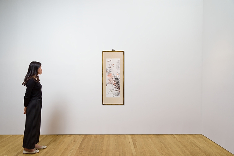 Artwork by Pan He, Lu Zhenhuan, Wen Qiqiu, Jin Hai, Li Fengting, Wang Yunxuan, Collaborative Painting of Amaranth and Chrysanthemum, Made of ink and colour on paper