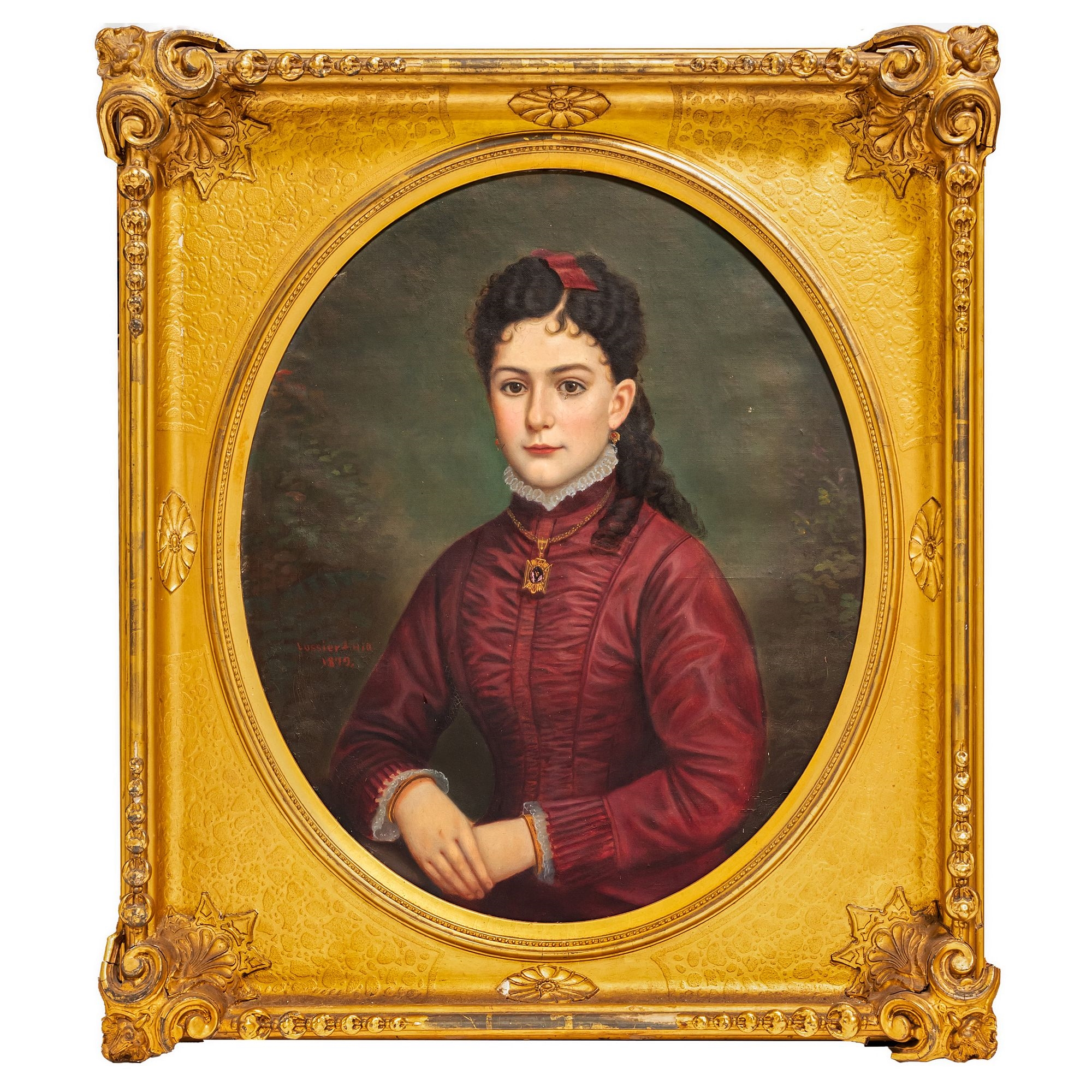 Artwork by Louis Olezerne Lussier, Portrait of Miss Holburton, Made of portrait