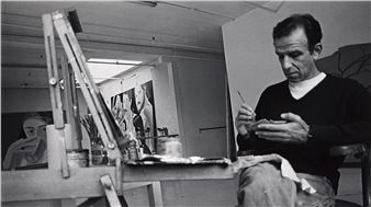 Portrait of the artist Alex Katz (1927- ). - Lenore Seroka