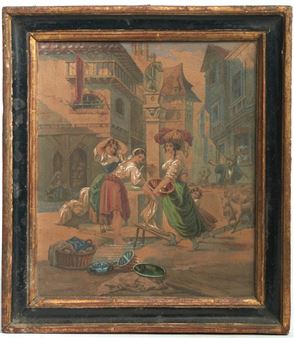 Study for Drei Mädchen am Brunnen (Three Women at the Fountain) - Felix Haffner