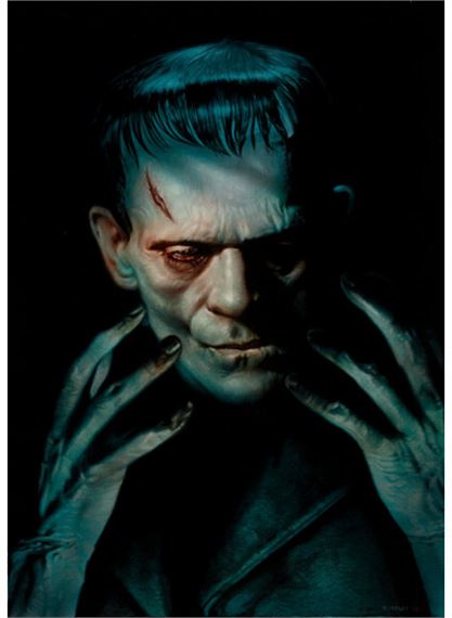 Frankenstein's Monster, poster illustration by Greg Staples, 2020
