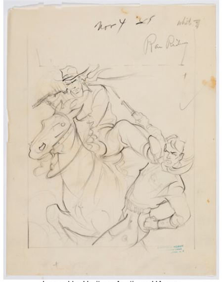 George Rozen | Western Pulp, cover story study | MutualArt