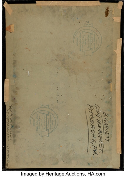 Artwork by B. Garnett, Science Fiction Quarterly, unpublished digest cover, Made of Oil on board