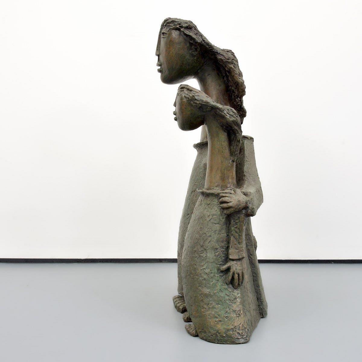Ángel Botello | Angel Botello MOTHER & CHILD Bronze Sculpture | MutualArt