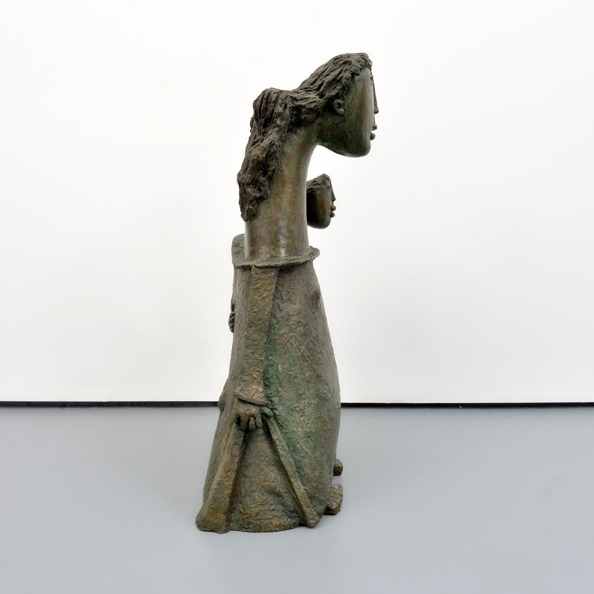 Ángel Botello | Angel Botello MOTHER & CHILD Bronze Sculpture | MutualArt