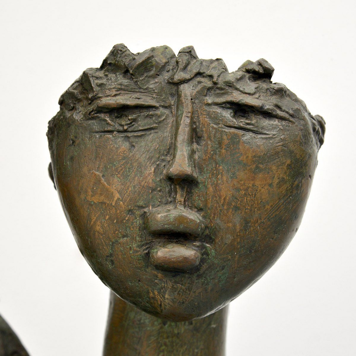 Ángel Botello | Angel Botello MOTHER & CHILD Bronze Sculpture | MutualArt