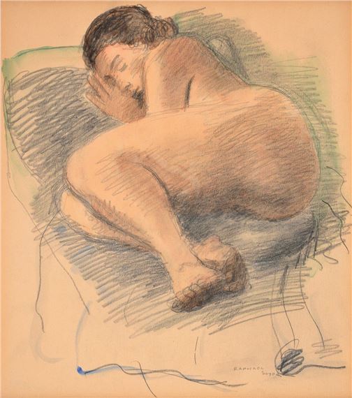 Raphael Soyer Drawing by Raphael Soyer