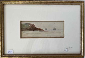 watercolor beach scene - Edward A. Harvey