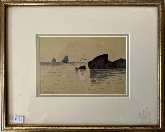 watercolor beach scene by Edward A. Harvey