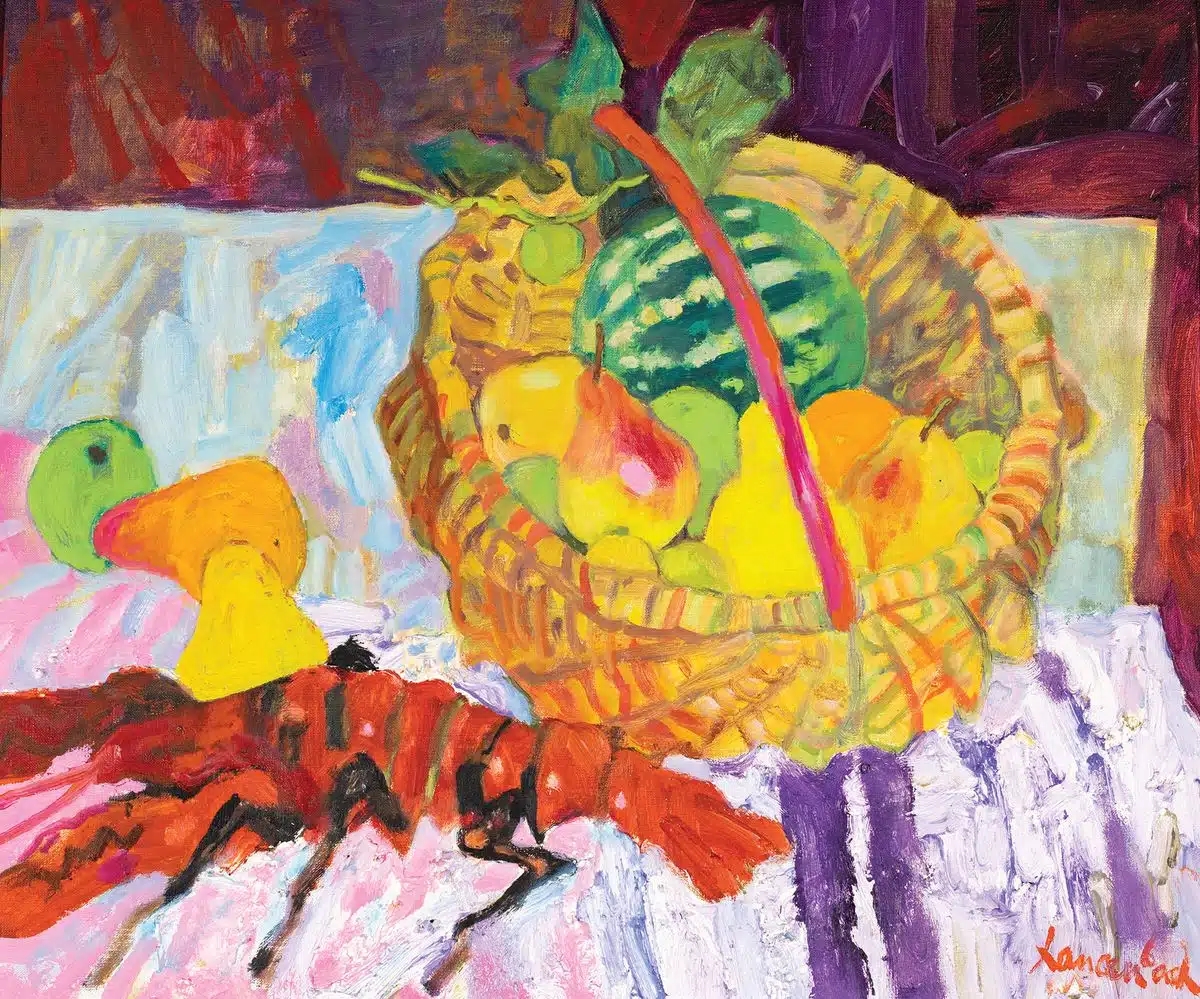 Jan Szancenbach | HOMAR I KOSZ Z OWOCAMI | MutualArt