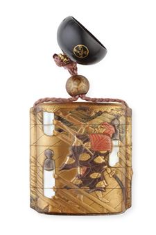 An Inlaid Gold-Lacquer Four-Case Inro
Edo period (1615-1868), 19th century - Shoryusai