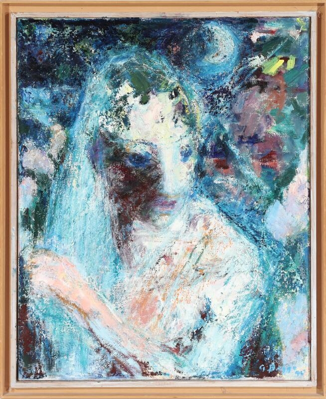 Artwork by Grethe Bagge, Portrait, Made of Oil on canvas