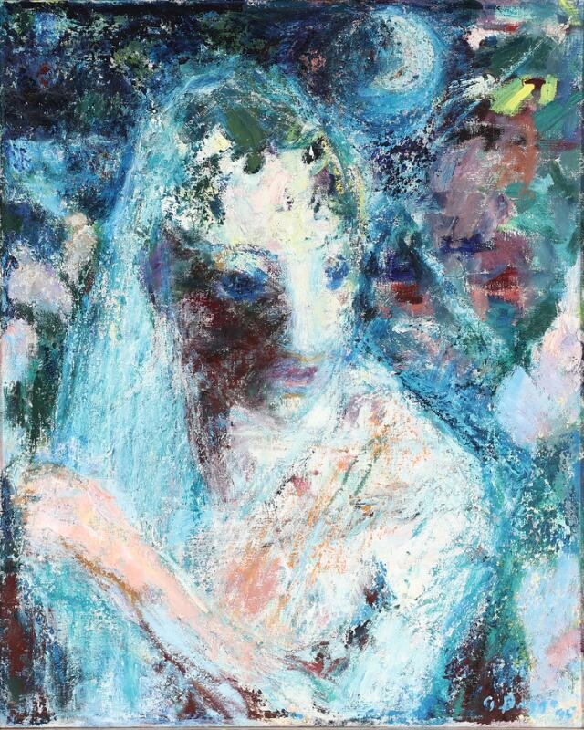 Artwork by Grethe Bagge, Portrait, Made of Oil on canvas