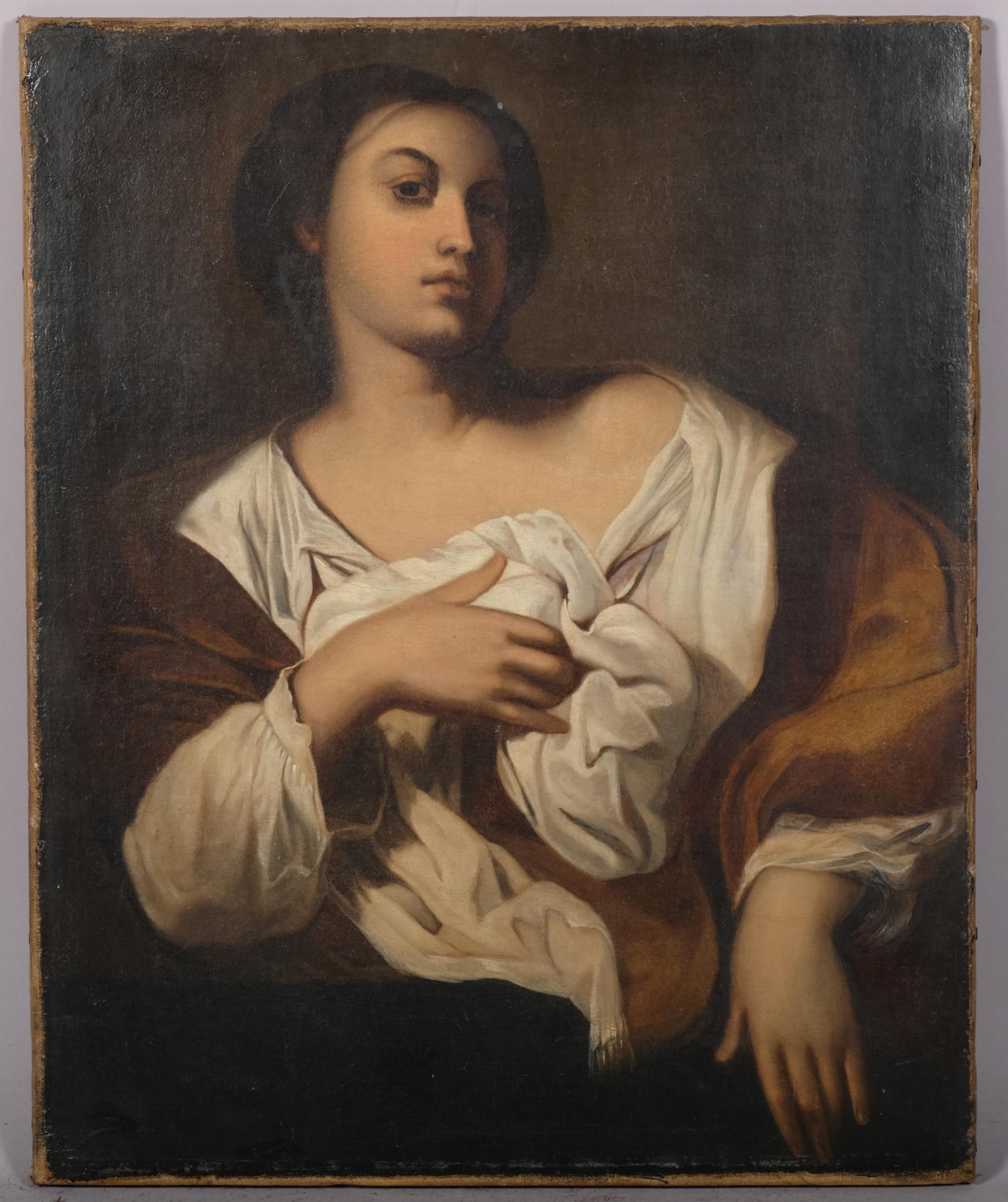 Portrait of Saint Agatha by Francesco Guarino, 19th Century