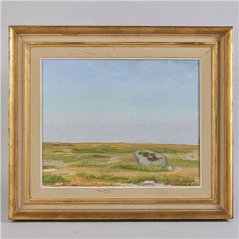 "Alvaret Öland". Signerad - Harald Sandberg