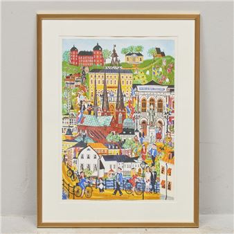 Sweden. "Uppsala Lärdomens Stad". Signed - Gunilla Mann