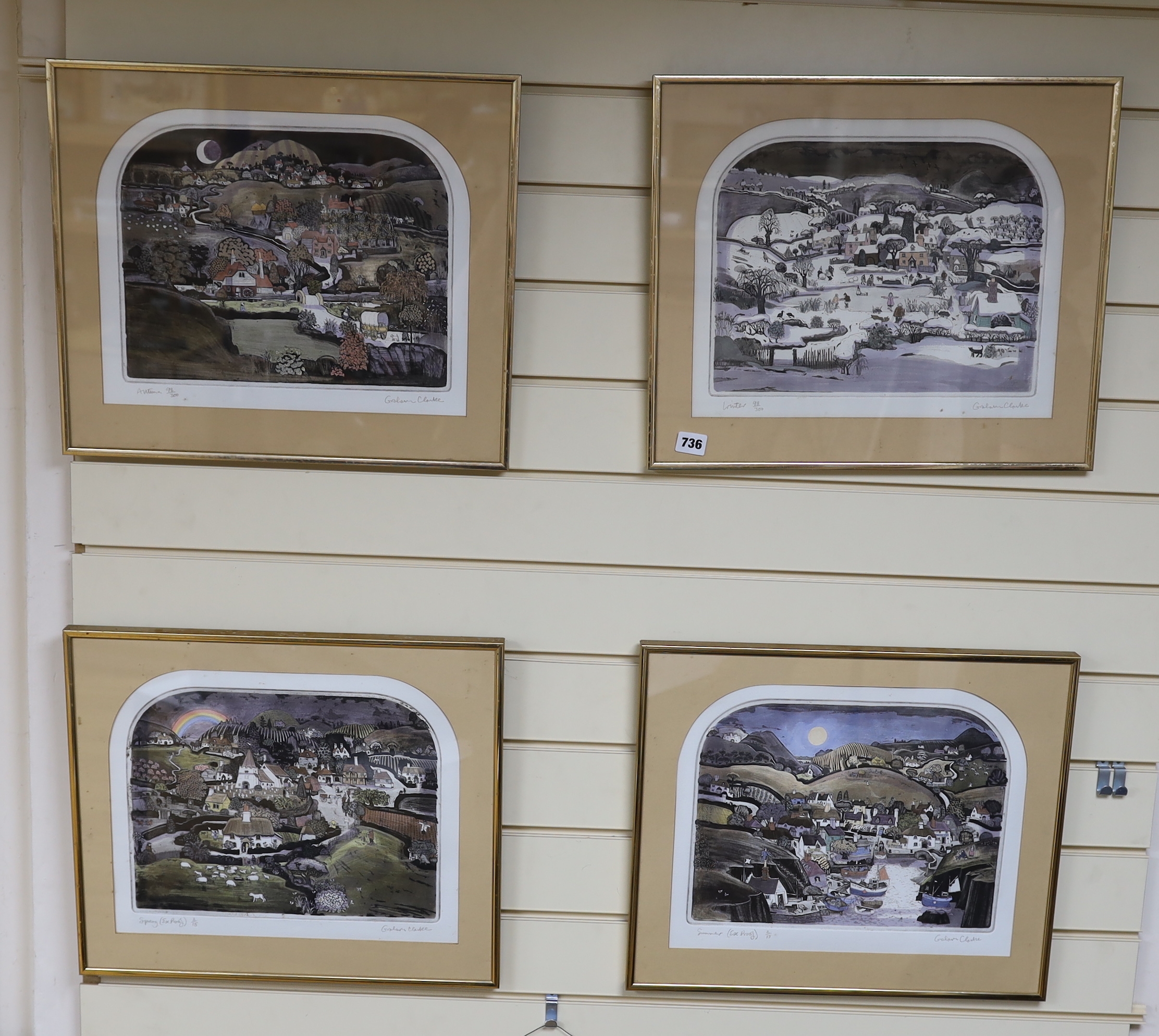 Graham Clarke | set of four colour etchings, 'The Four Seasons' | MutualArt