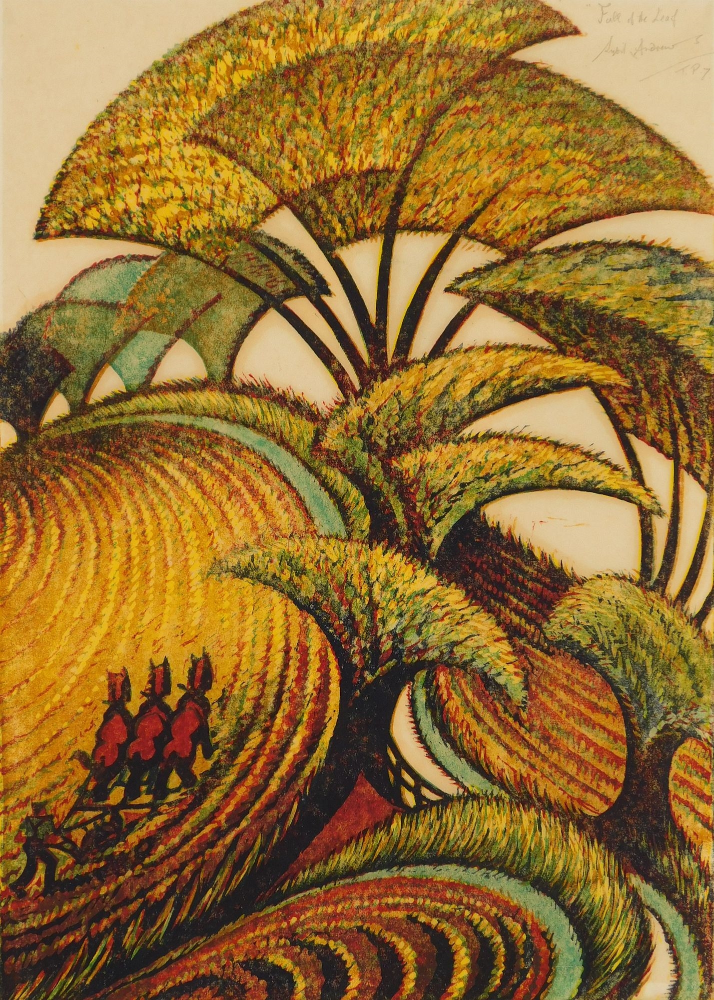 Sybil Andrews Fall Of The Leaf Glenbow 30 1934 MutualArt