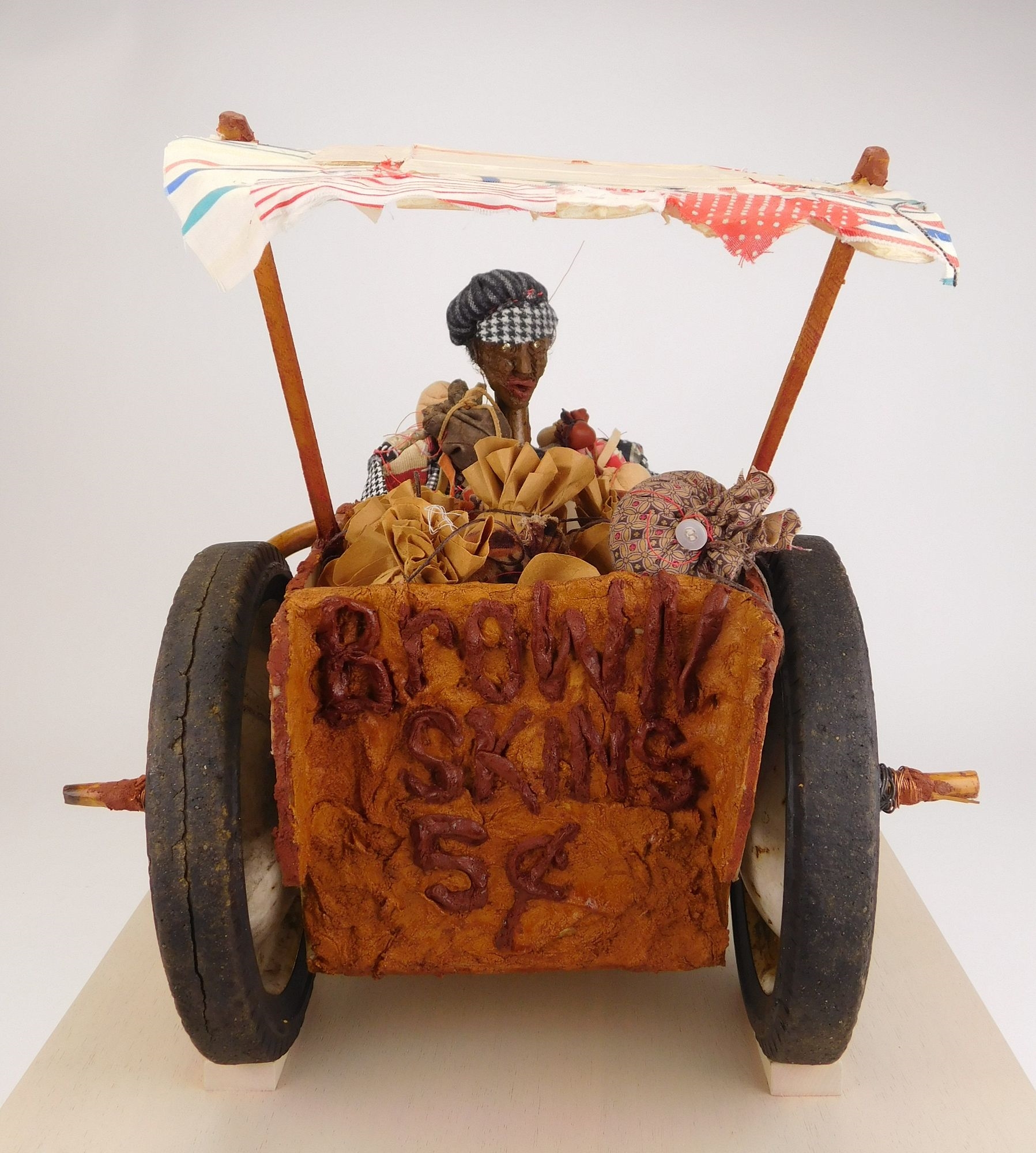 Artwork by Aminah Lynn Robinson, Brown Skin 5 cents, Made of mixed media