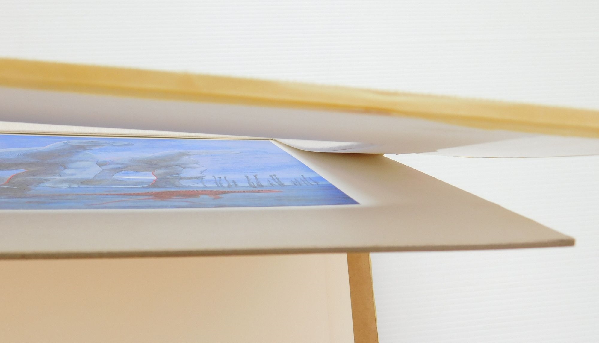 Artwork by Wayne Barlowe, Iguanodon Bernissartensis & Hypsilophon, Made of acrylic on illustration board