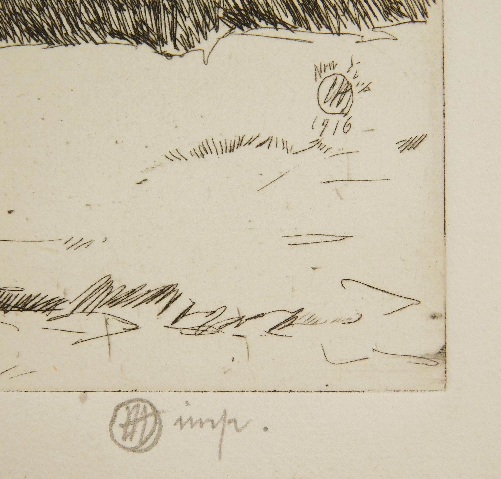 Artwork by Childe Hassam, Church Doorway in Snow (Cortissoz 72), Made of etching