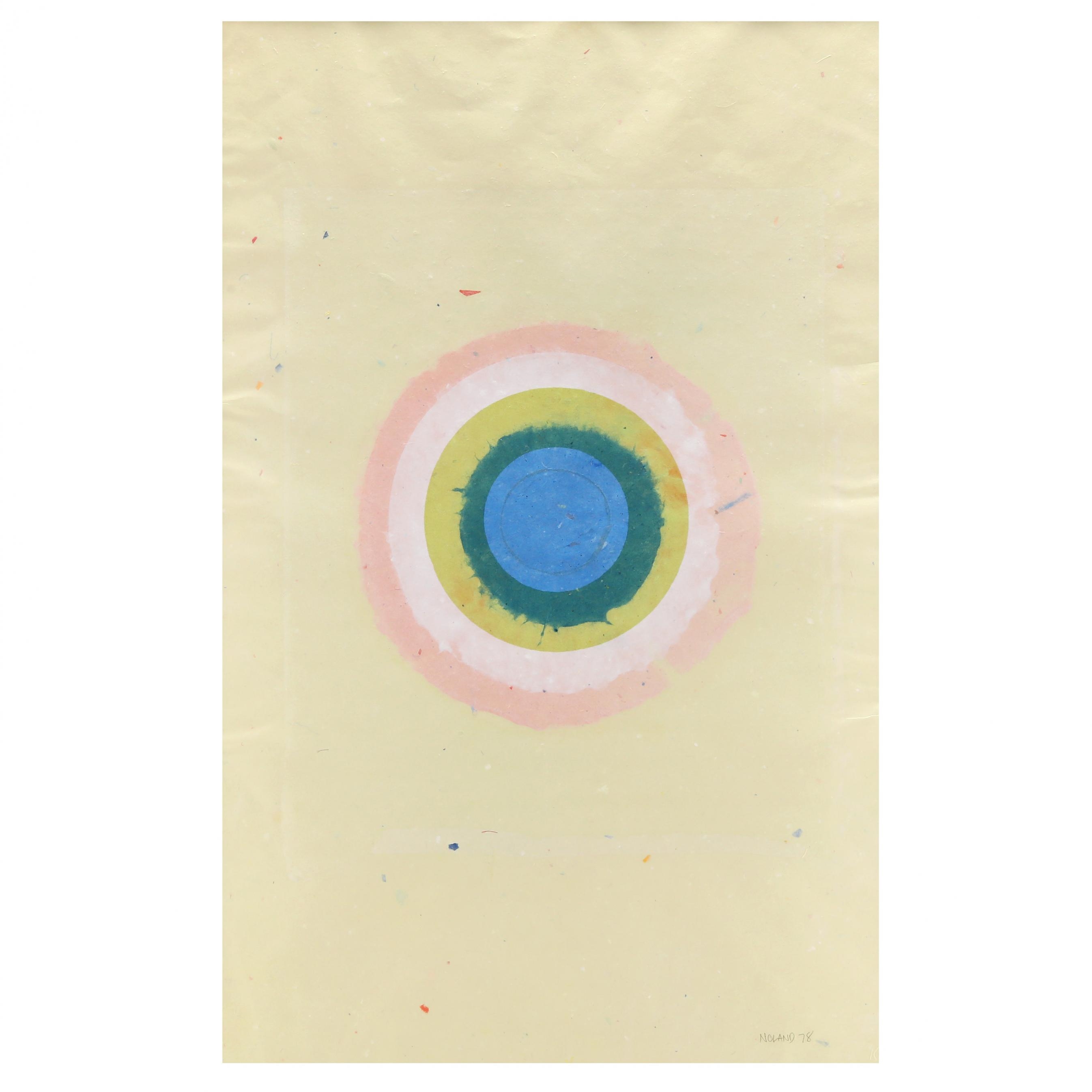 Circle III-5 (from the Handmade Paper Project) by Kenneth Noland, late 1950s. In 1960, In 1977