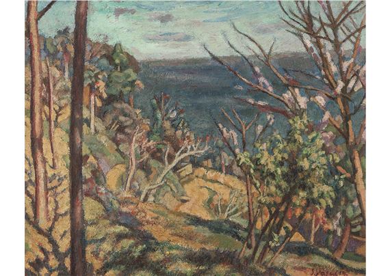 Izusan in spring by Yasui Sotaro, 1919