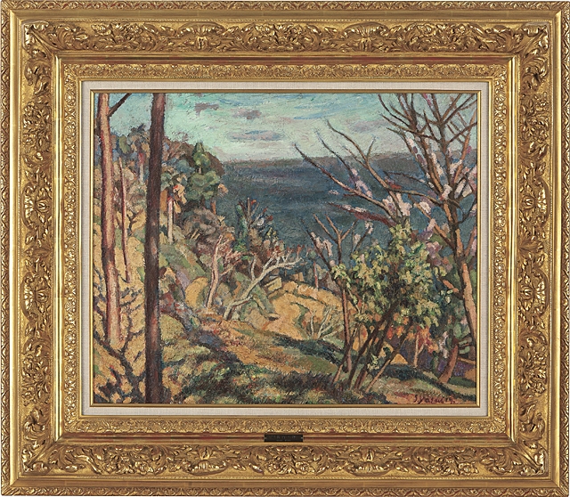 Artwork by Yasui Sotaro, Izusan in spring, Made of oil on canvas