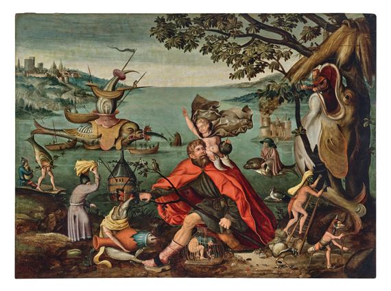 Hieronymus Bosch | Saint Christopher Carrying the Christ Child through ...