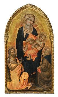 The Madonna and Child with Saint John the Baptist and Saint Anthony Abbot - Mariotto di Nardo
