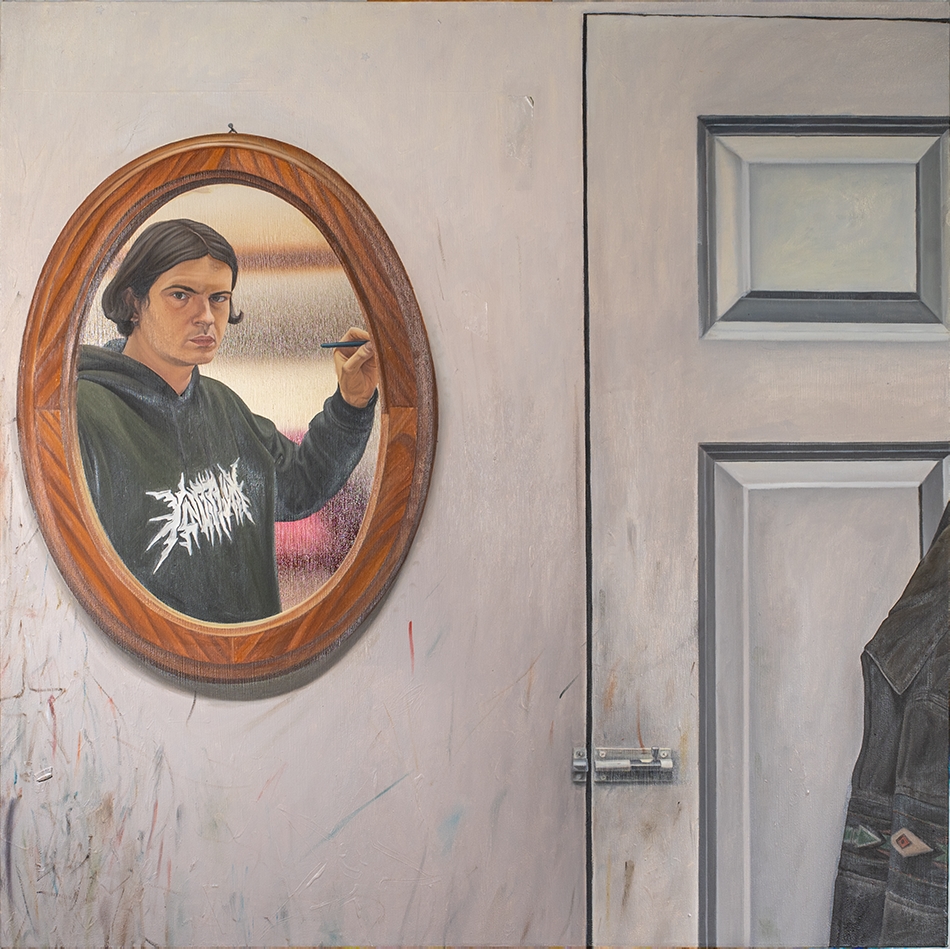 Artwork by Kevin Judge, Studio View, Made of oil and acrylic on canvas