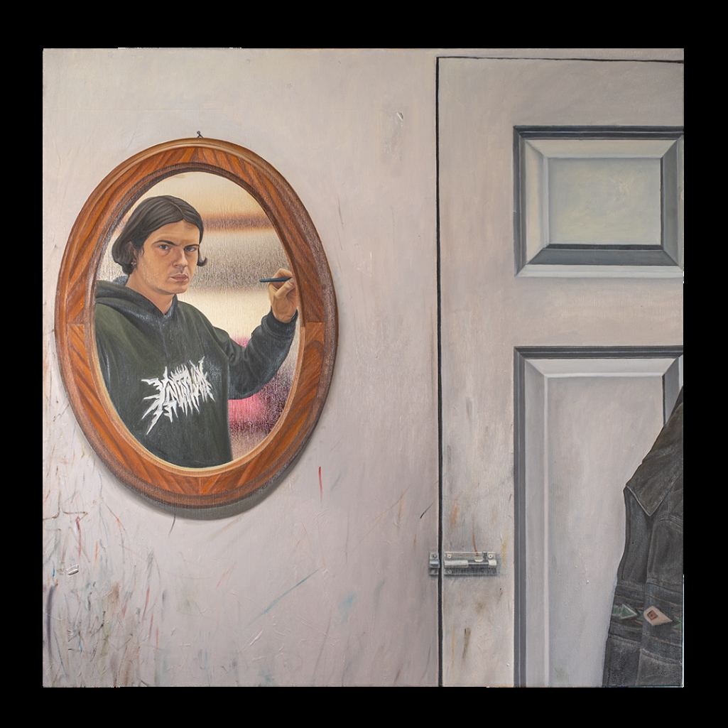 Artwork by Kevin Judge, Studio View, Made of oil and acrylic on canvas