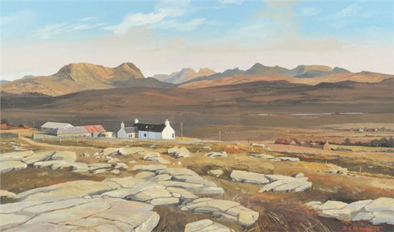 The Torridon Mountains from Red Point by Derek G. M. Mowatt, 20th century