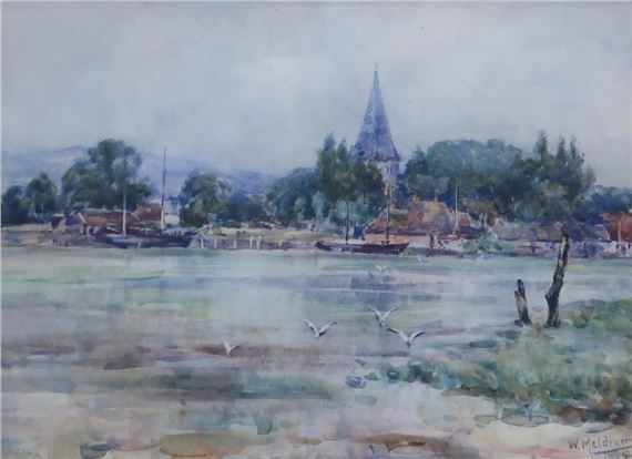 River scene by William Meldrum, 1905