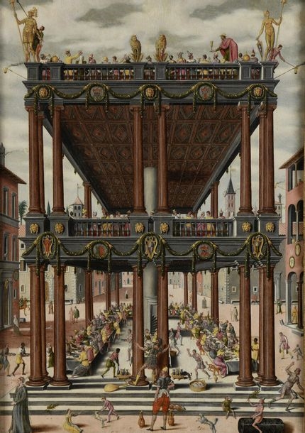 Antoine Caron | Samson shakes the columns of the Temple of the ...