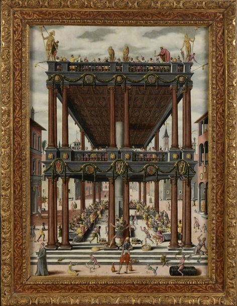 Antoine Caron | Samson shakes the columns of the Temple of the ...