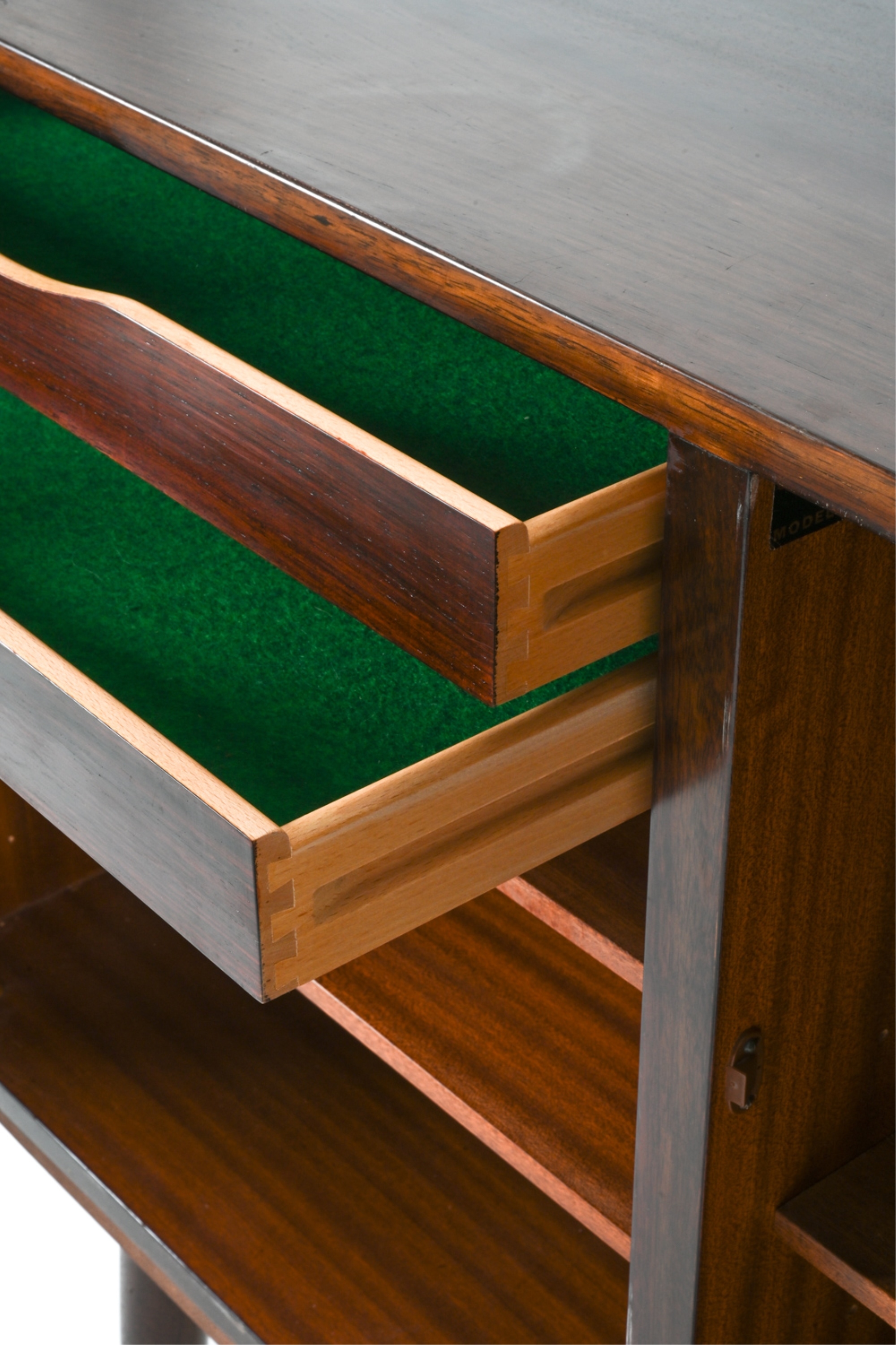 Artwork by Omann Jun, OMANN JUN ROSEWOOD SIDEBOARD CABINET, C. 1960'S, Made of rosewood