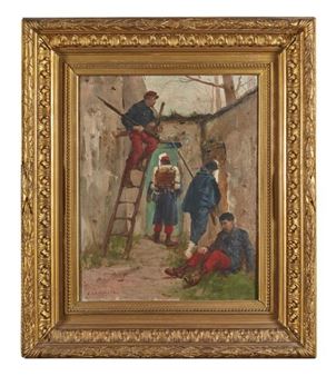 Soldiers at rest - Henri-Charles-Etienne Dujardin-Beaumetz