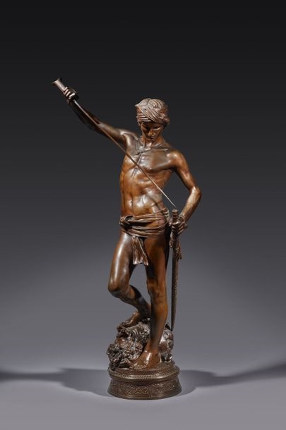 Marius-Jean-Antonin Mercié | David conquering Goliath | MutualArt
