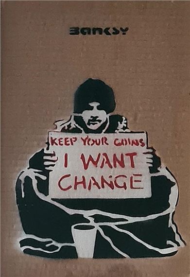 Banksy | I want change | MutualArt