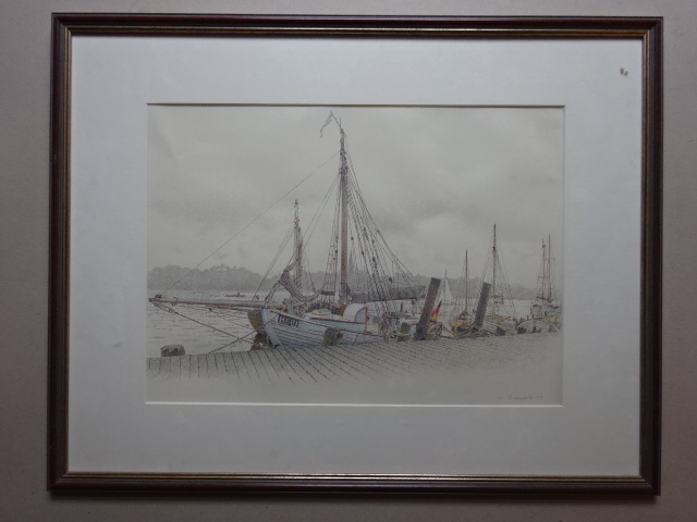 Artwork by Uwe Bangert, Museumshafen Flensburg, Made of Silhouette