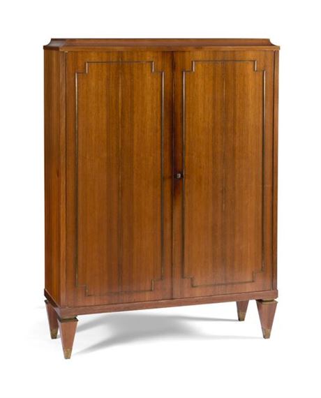 Cabinet-bar néoclassique en placage de palissandre