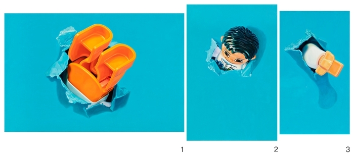 Artwork by Bae Zoo, Escape (set of 3), Made of oil on canvas