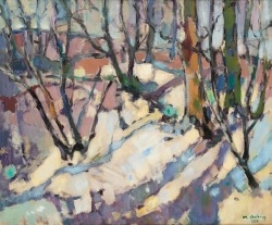 Artwork by Maurice Leclercq, Vue de sous-bois, Made of oil on canvas