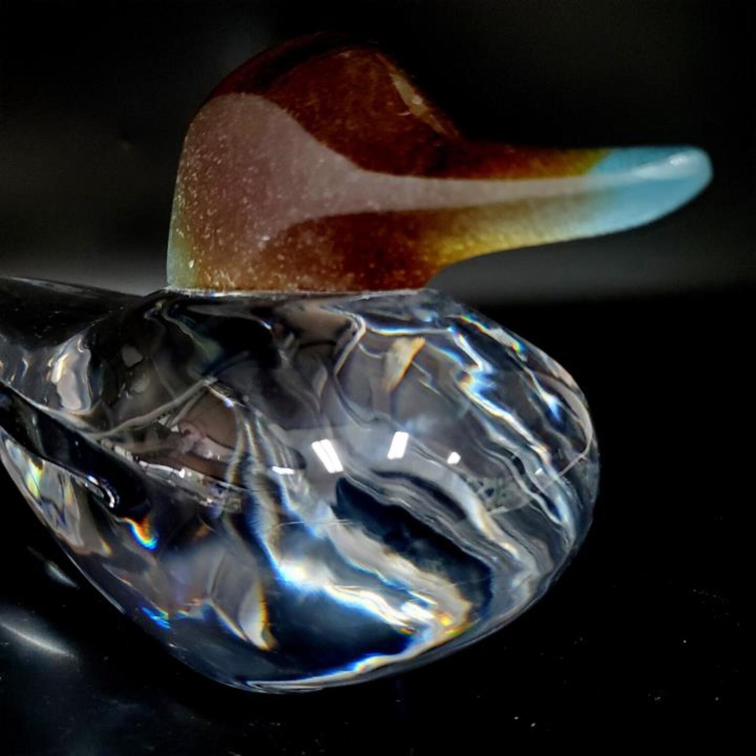 Daum Frères | Daum Nancy Pate De Verre/Clear Glass Duck Sculpture ...