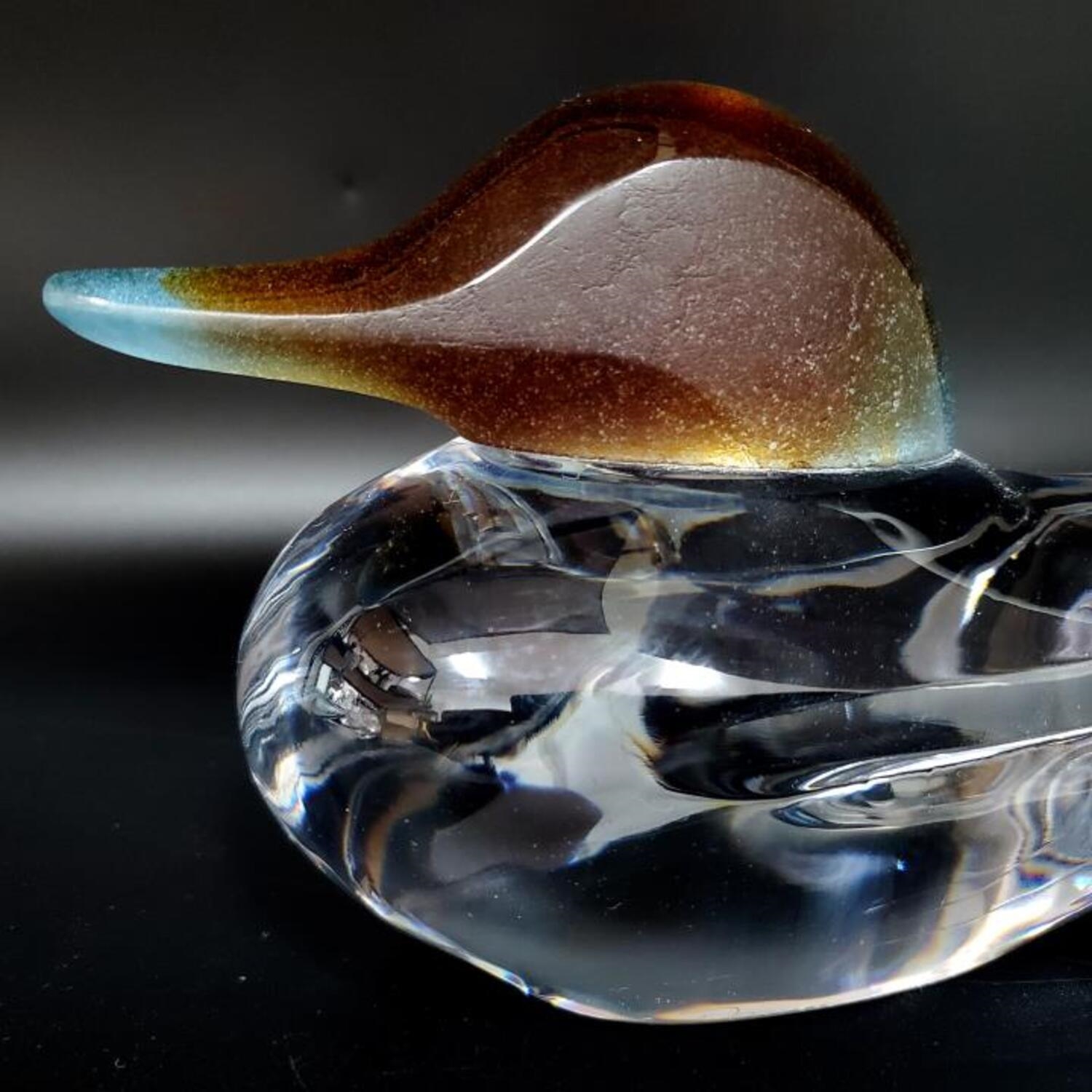 Daum Frères | Daum Nancy Pate De Verre/Clear Glass Duck Sculpture ...