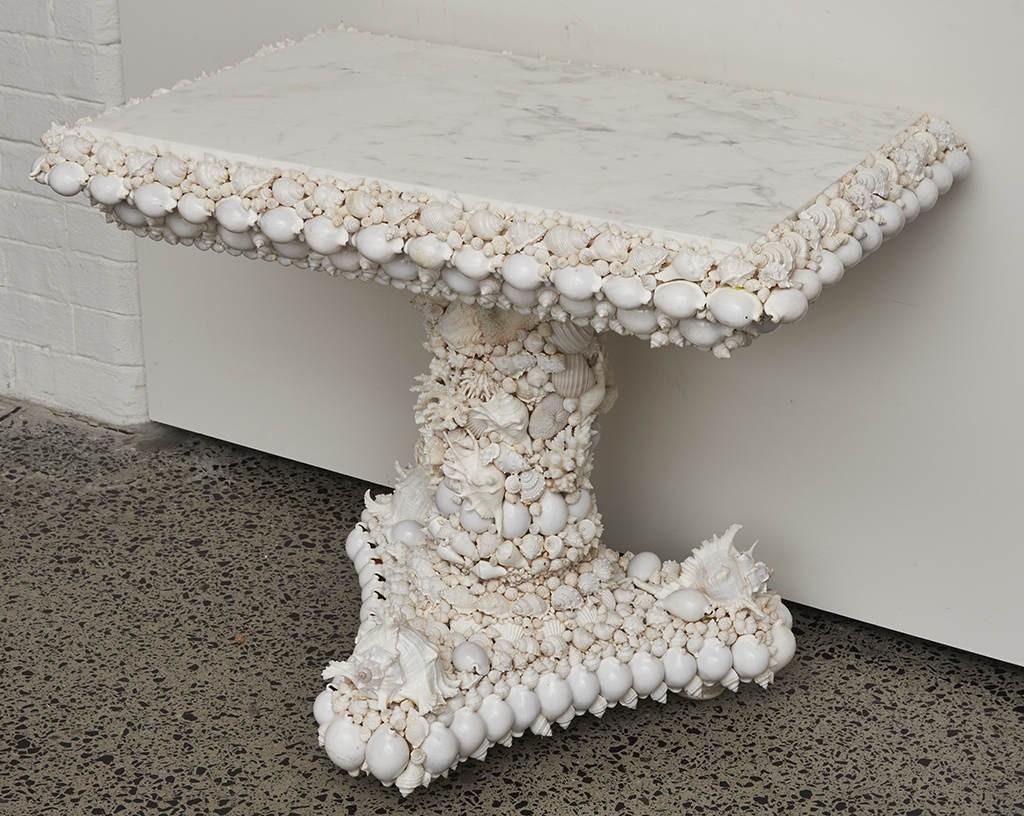 James Edwards | Shell and Marble Console | MutualArt