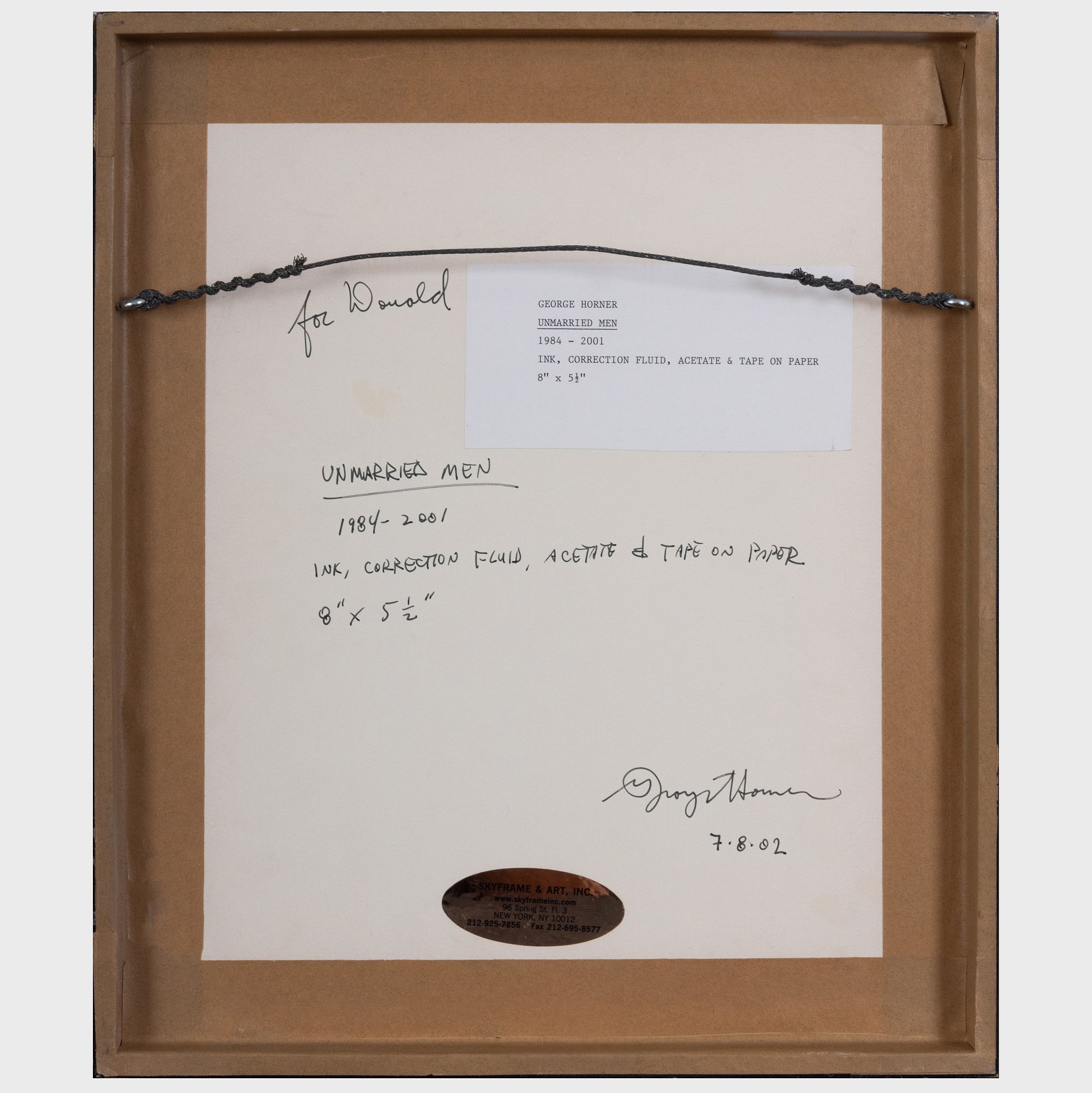 George Horner | Unmarried Men | MutualArt